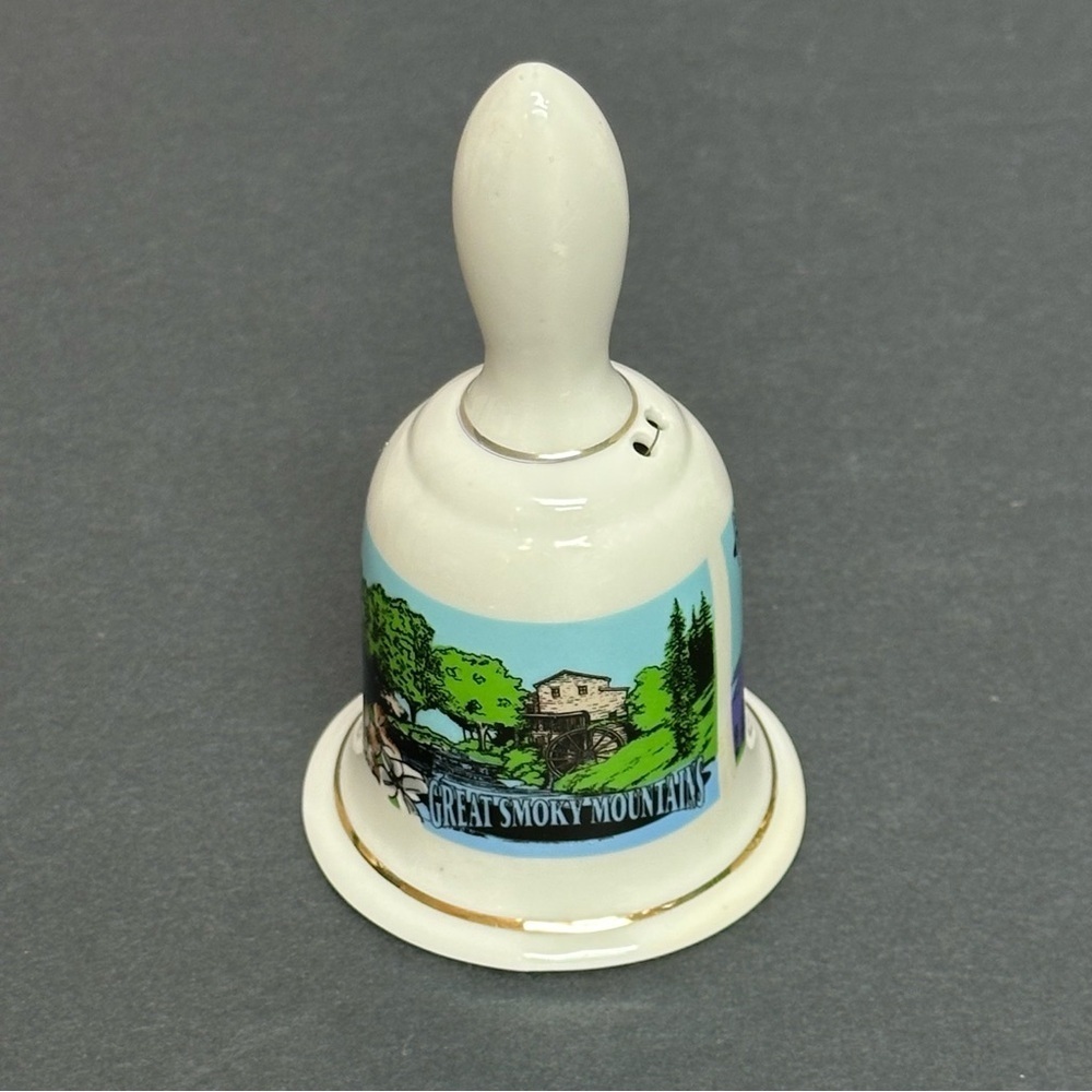 Great Smokey Mountain Bell White Collectible Travel Memorabilia Souvenir